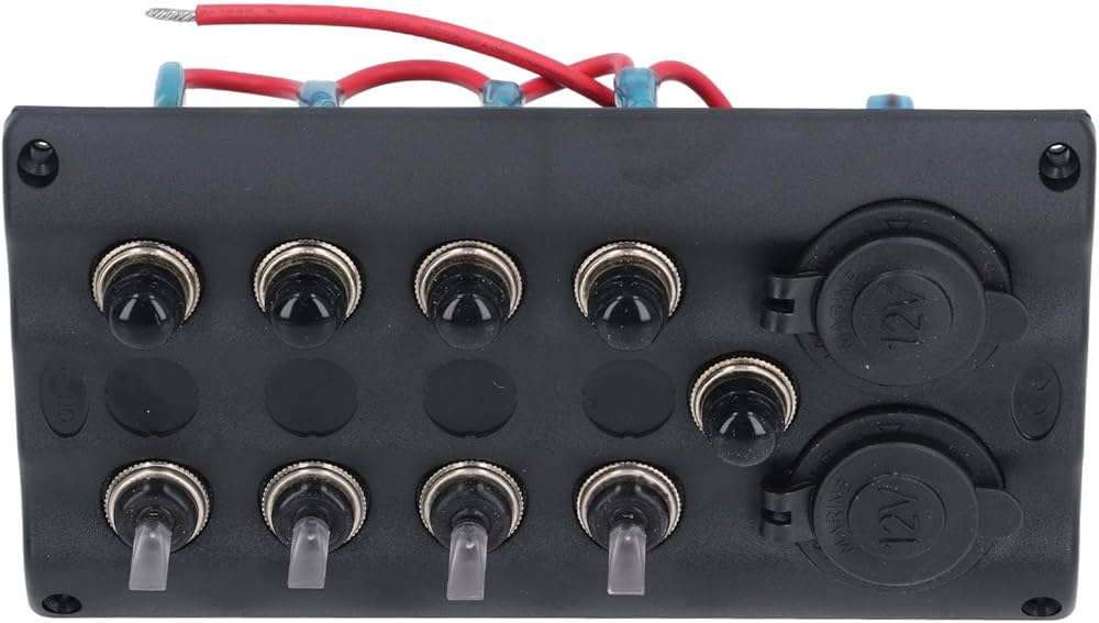 Amazon.co.jp: 配線済みスイッチパネル、4 ギャングスイッチ